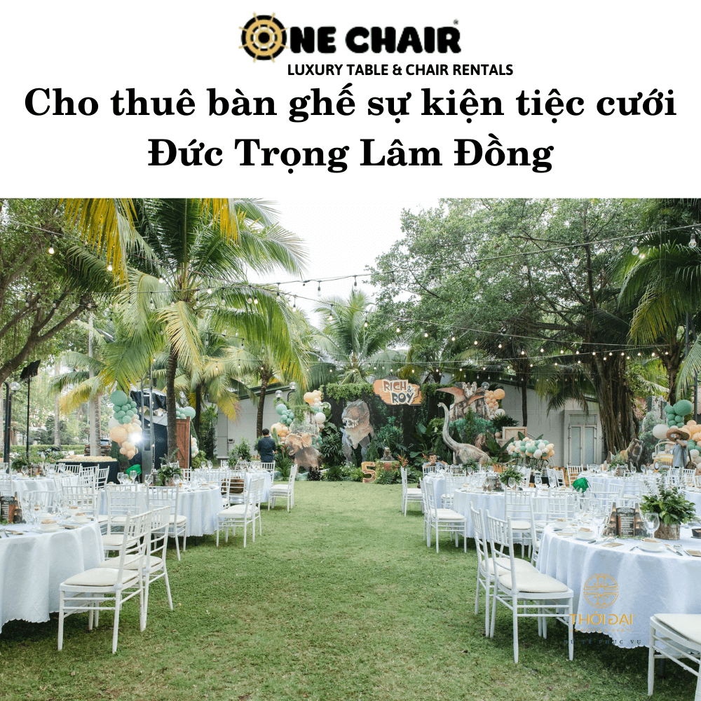 Hình 7: Cho thuê bàn ghế sự kiện tiệc cưới chiavari trắng Đức Trọng Lâm Đồng.