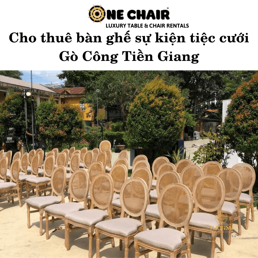 Hình 3: Dịch vụ cho thuê bàn ghế sự kiện tiệc cưới sang trọng Gò Công Tiền Giang.