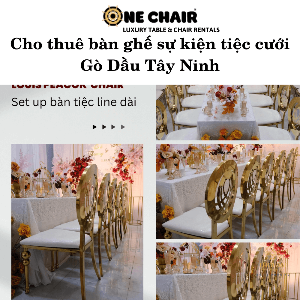 Hình 19: Đơn vị cho thuê bàn ghế đám cưới sang cao cấp, giao hành nhanh tại Gò Dầu Tây Ninh.