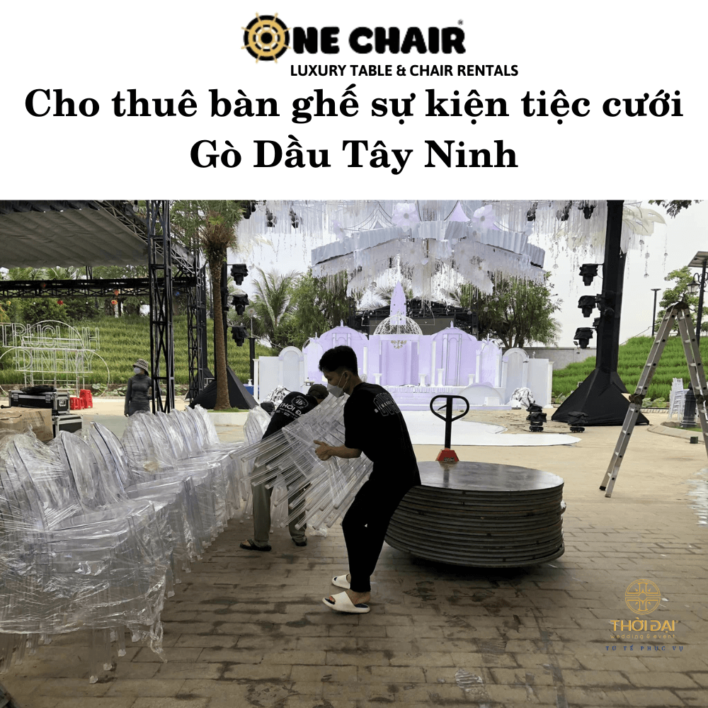 Hình 10: Cho thuê bàn ghế sự kiện tiệc đám cưới rẻ Gò Dầu Tây Ninh.