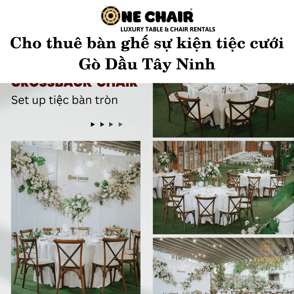 Hình 13: Đơn vị cho thuê bàn ghế đám cưới giá rẻ, giao hàng nhanh Gò Dầu Tây Ninh.