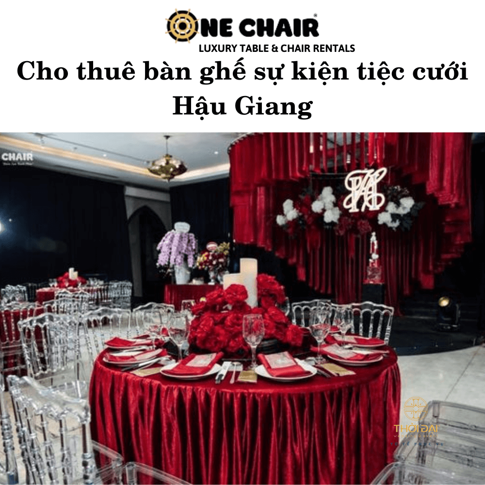 Hình 2: Cho thuê bàn ghế nhà hàng tiệc cưới sang trọng Hậu Giang.