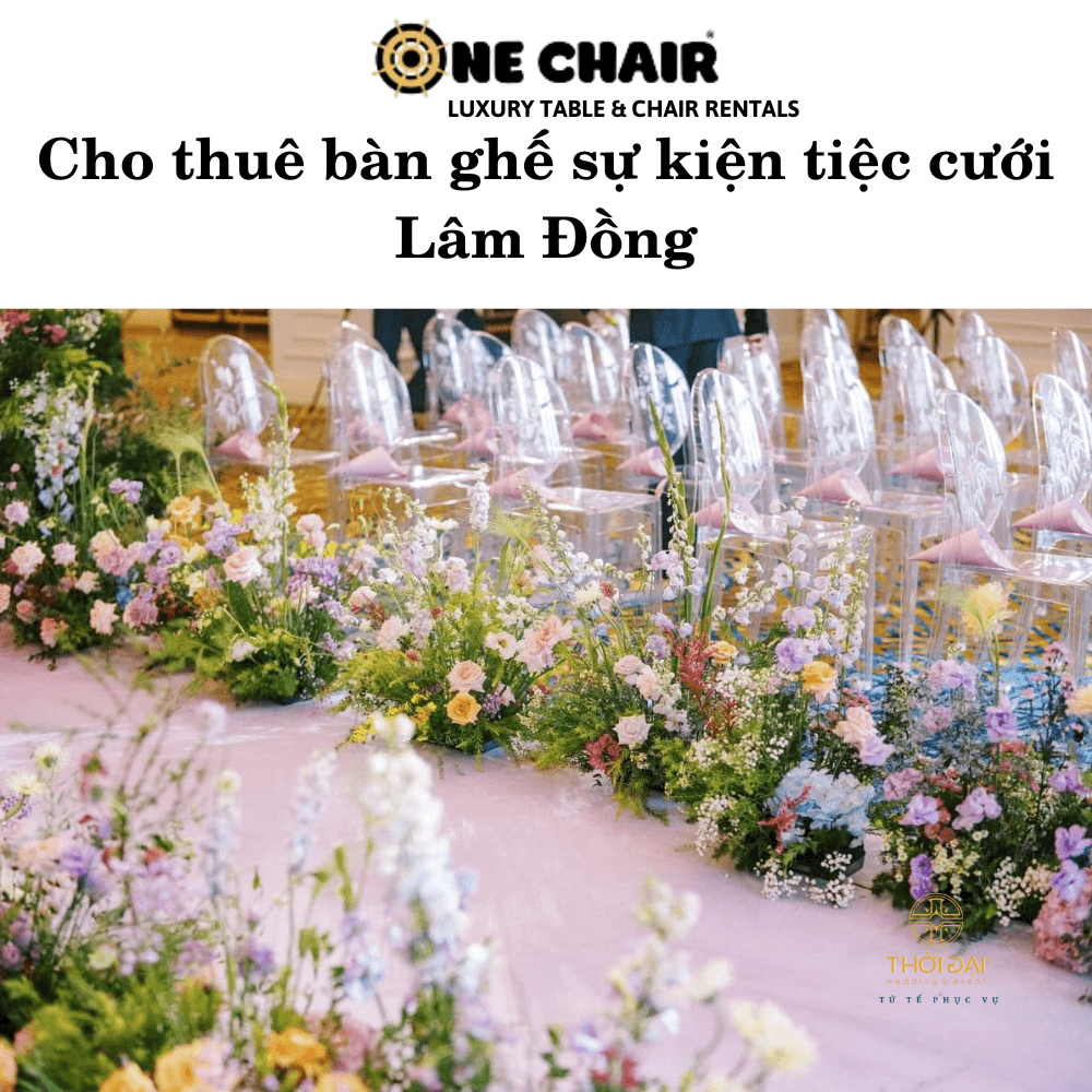 Hình 10: Cho thuê bàn ghế đám cưới Ghost pha lê trong suốt tại Lâm Đồng.