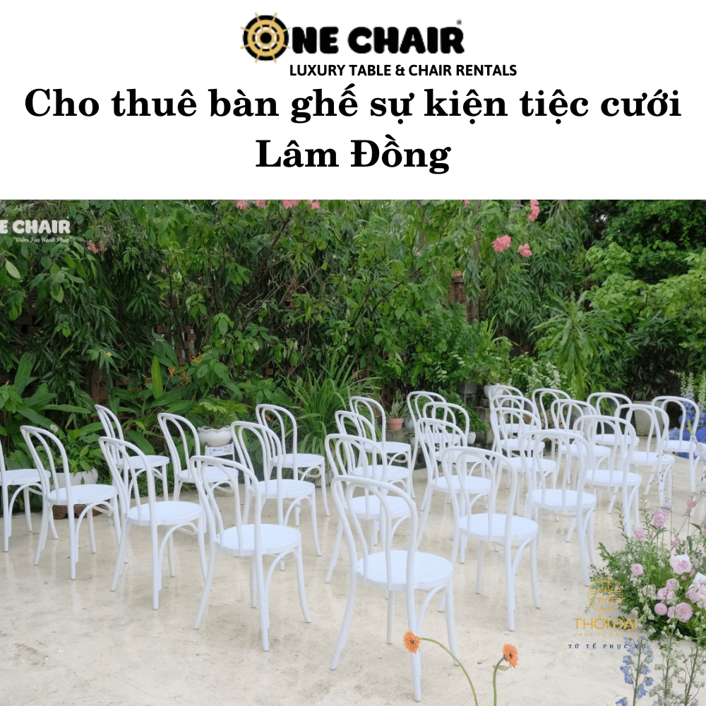 Hình 14: Cho thuê bàn ghế đám cưới Thonot chair tại Lâm Đồng.