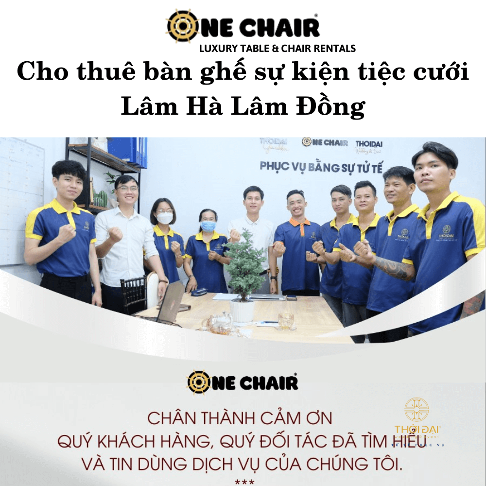 Hình 3: Đơn vị cho thuê bàn ghế đám cưới uy tín Lâm Hà Lâm Đồng.