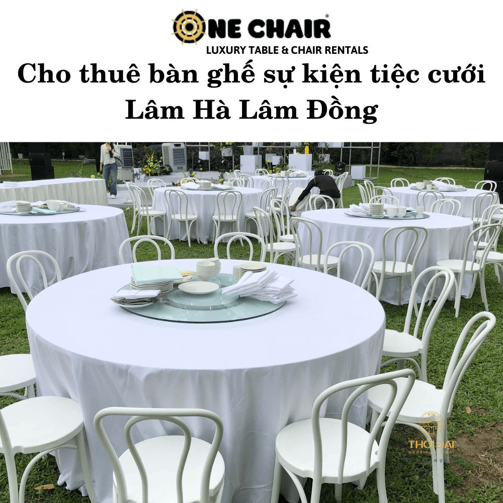 Hình 1: Cho thuê bàn ghế đám cưới đẹp Lâm Hà Lâm Đồng.