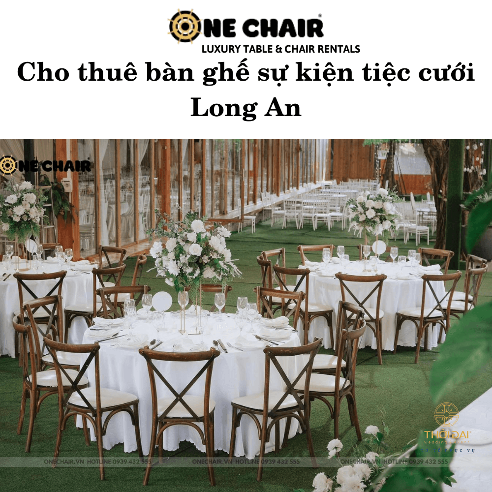 Hình 1: Đơn vị cho thuê bàn ghế sự kiện tiệc cưới cao cấp tại Long An.