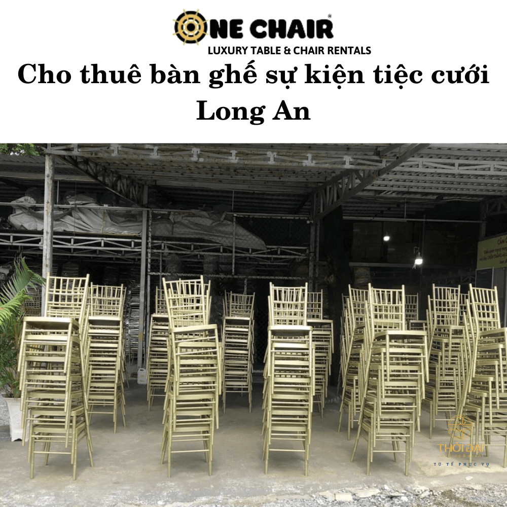 Hình 11: Cho thuê bàn ghế đám cưới Chiavari tại Long An.