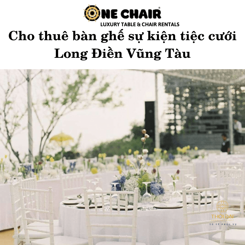 Hình 8: Cho thuê bàn ghế đám cưới nhựa trắng Long Điền Vũng Tàu.