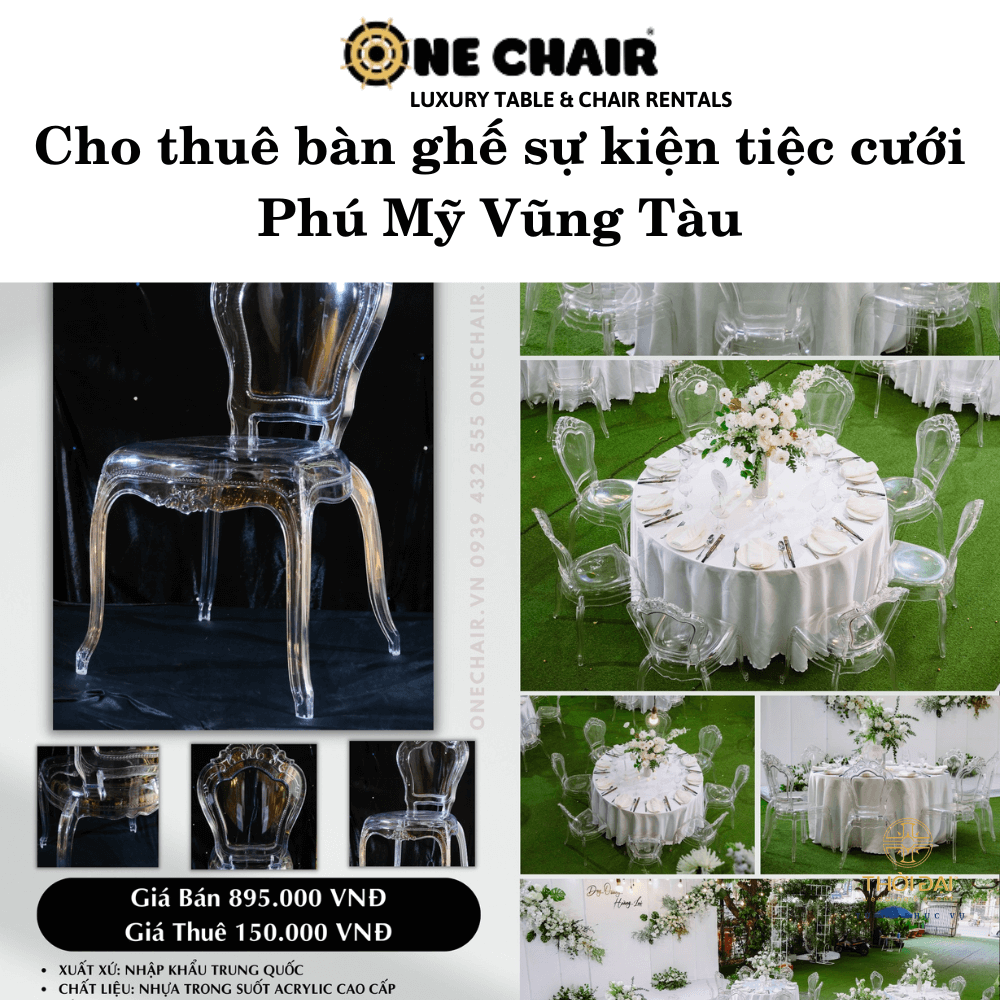 Hình 13: Đơn vị cho thuê bàn ghế đám cưới giá rẻ, giao hàng nhanh Phú Mỹ Vũng Tàu.