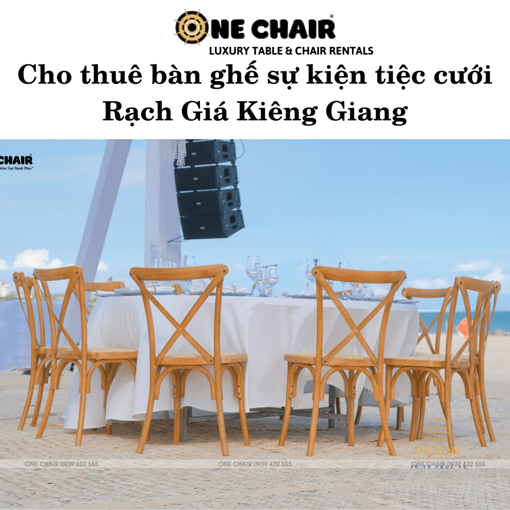 Hình 6: Cho thuê bàn ghế tiệc cưới Rạch Giá Kiên Giang.