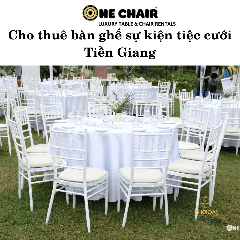 Hình 5: Cho thuê bàn ghế nhựa trắng sự kiện tiệc cưới Tiền Giang.