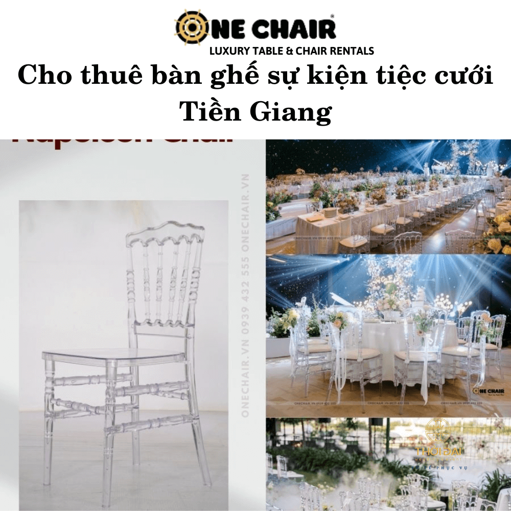 Hình 11: Cho thuê bàn ghế nhà hàng tiệc cưới trong suốt cao cấp Tiền Giang.