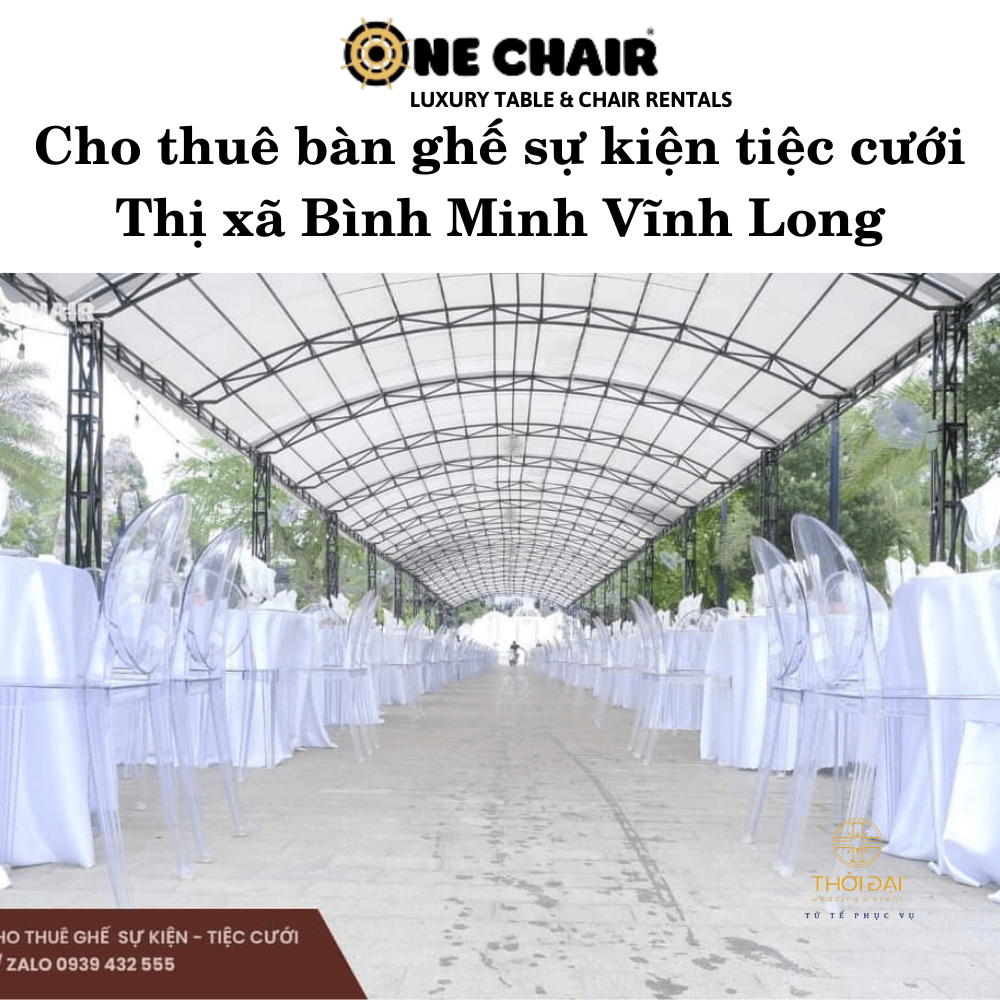 Hình 3: Cho thuê bàn ghế sự kiện tiệc cưới Bình Minh Vĩnh Long .
