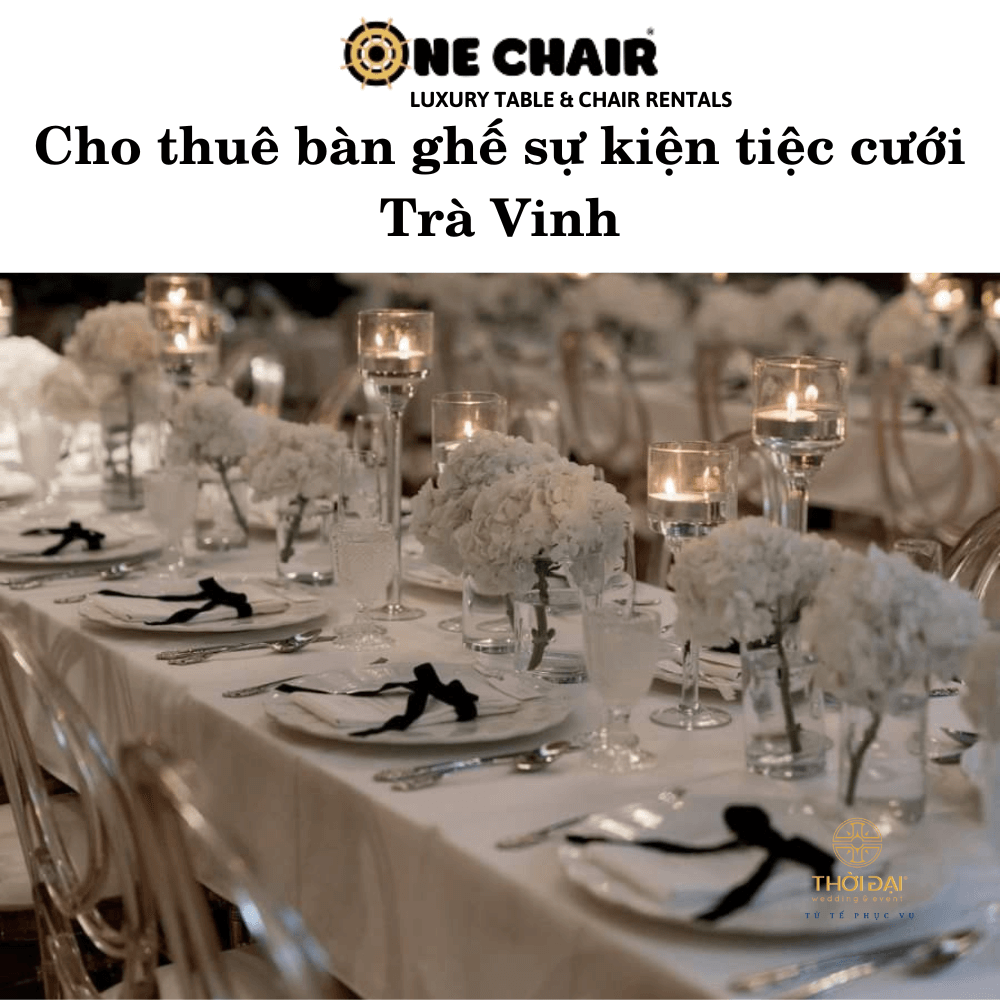 Hình 5: Cho thuê bàn ghế tiệc cưới đẹp Trà Vinh.