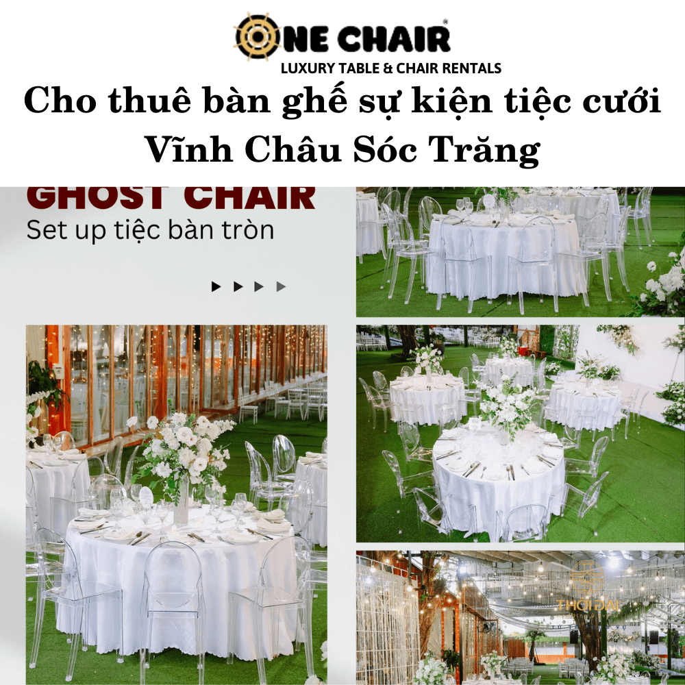 Hình 1: Cho thuê bàn ghế sự kiện tiệc cưới sang trọng Vĩnh Châu Sóc Trăng.