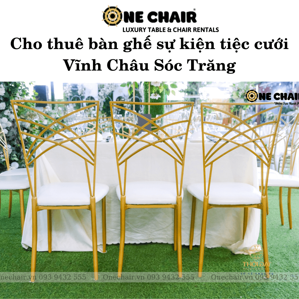 Hình 2: Cho thuê bàn ghế sự kiện tiệc cưới sân vườn đẹp Vĩnh Châu Sóc Trăng.