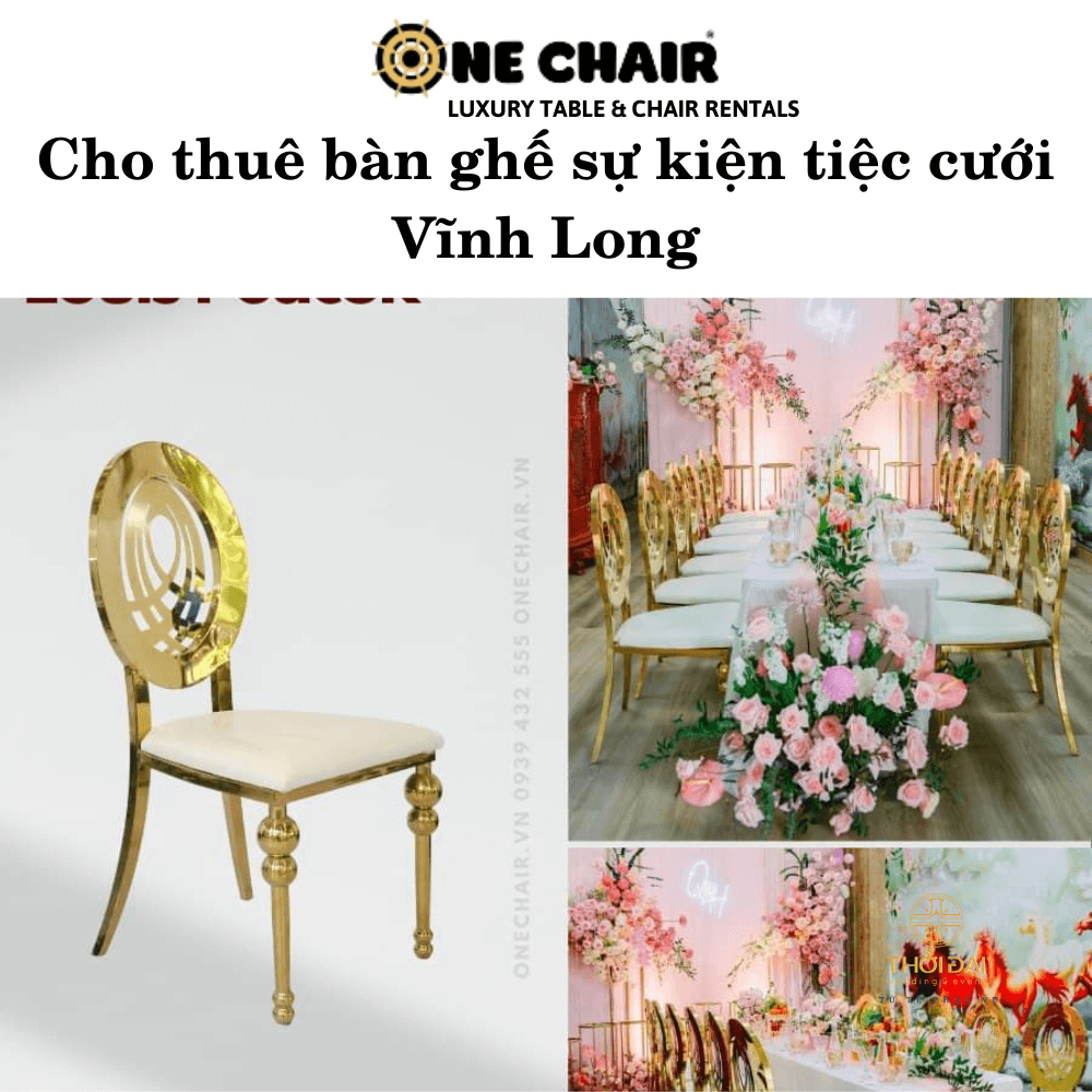 Hình 3: Cho thuê bàn ghế gia tiên mạ vàng sang trọng Vĩnh Long.
