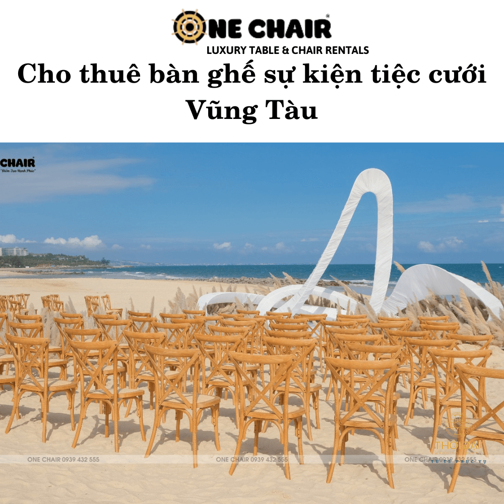 Hình 9: Cho thuê bàn ghế đám cưới crossback Vũng Tàu.