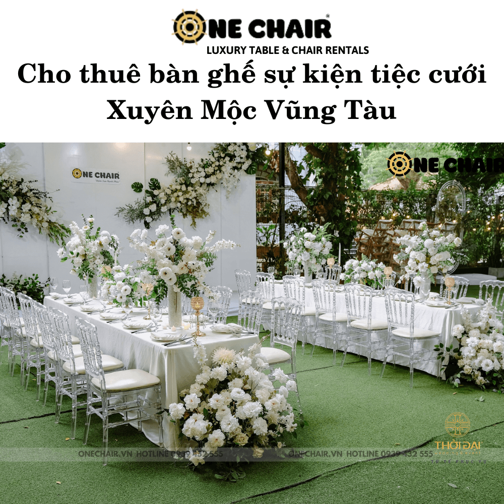 Hình 7: Cho thuê bàn ghế đám cưới đẹp Xuyên Mộc Vũng Tàu.