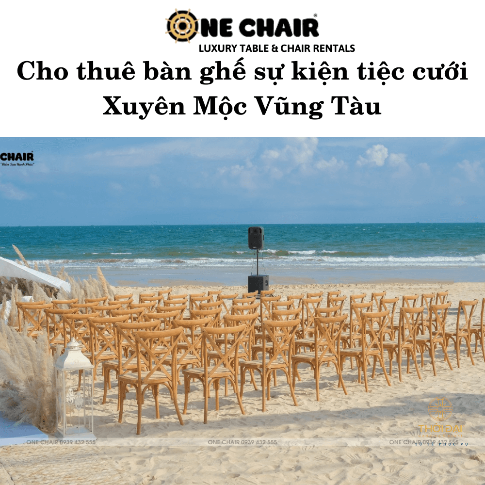 Hình 11: Cho thuê bàn ghế đám cưới gỗ Xuyên Mộc Vũng Tàu.