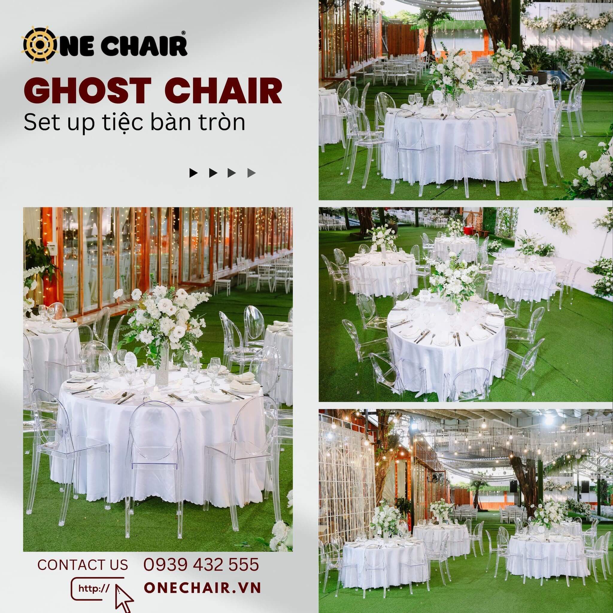 Hình 4: Cho thuê bàn ghế sự kiện tiệc đám cưới ngoài trời cao cấp tại Quận 2 HCM.