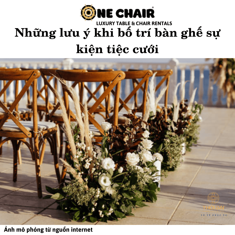 Hình 8: Cho thuê bàn ghế gỗ Crossback giá rẻ tại Quận Phú Nhuận.