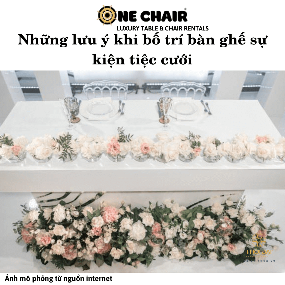 Hình 5: Cho thuê bàn ghế sự kiện tiệc đám cưới đẹp tại Quận Phú Nhuận.