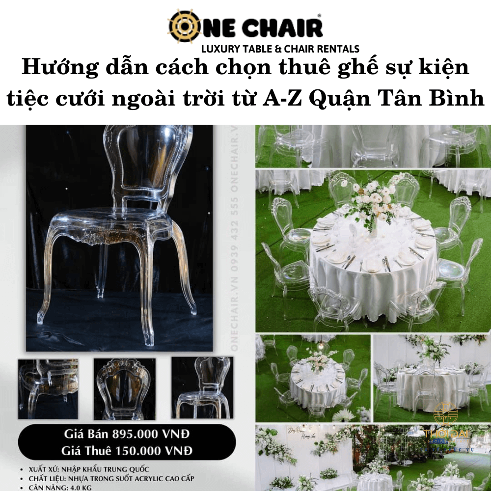 Hình 1: Cho thuê bàn ghế sự kiện tiệc cưới ngoài trời Quận Tân Bình.