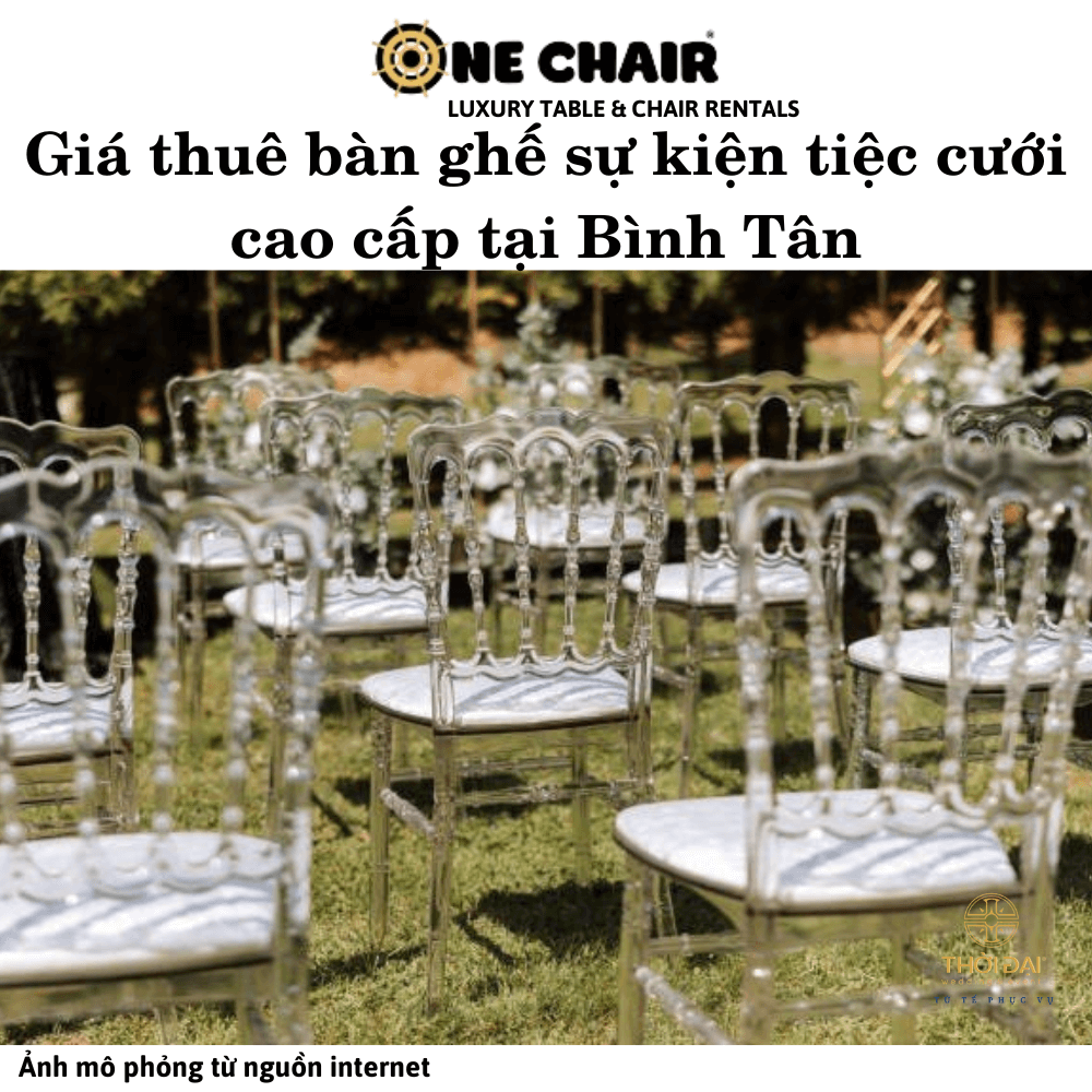 Hình 4: Dịch vụ cho thuê ghế sự kiện tiệc cưới trong suốt cao cấp Bình Tân.